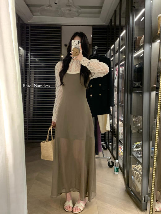 Read Nameless /韩国款精致网纱透肤衬衫 2025/5/3 商品图11