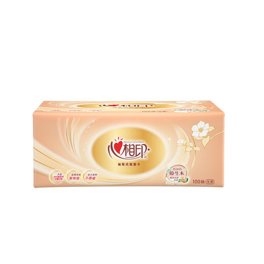 DT58100（箱装）心相印金装金典100抽三层塑装纸面巾20包装 商品图1
