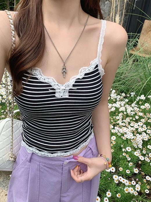 <曾小咸推荐>  蝴蝶结蕾丝花边吊带背心  商品图3
