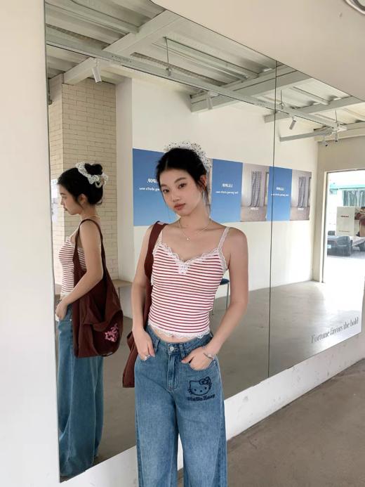 <曾小咸推荐>  蝴蝶结蕾丝花边吊带背心  商品图7