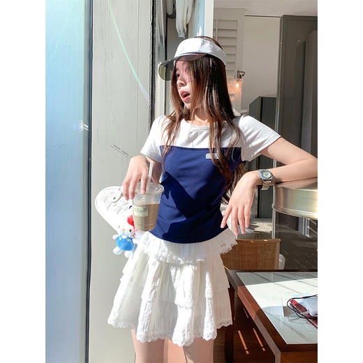 <曾小咸推荐>新品现货秒杀！卖完下架不再补 ！微信粉丝打折价！！撞色拼接短袖T恤 日常119.99/件 立减60 秒杀59.99/件！！ 商品图1