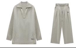 针织亚麻宽松套装 商品图0