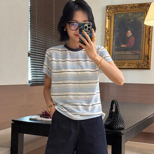 【预售7天】良木礼条纹T 商品图3