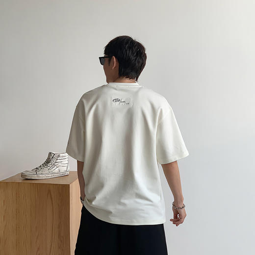 徐太浪简约百搭印花短袖T恤男夏季潮牌大码男装休闲半袖圆领上衣 商品图3