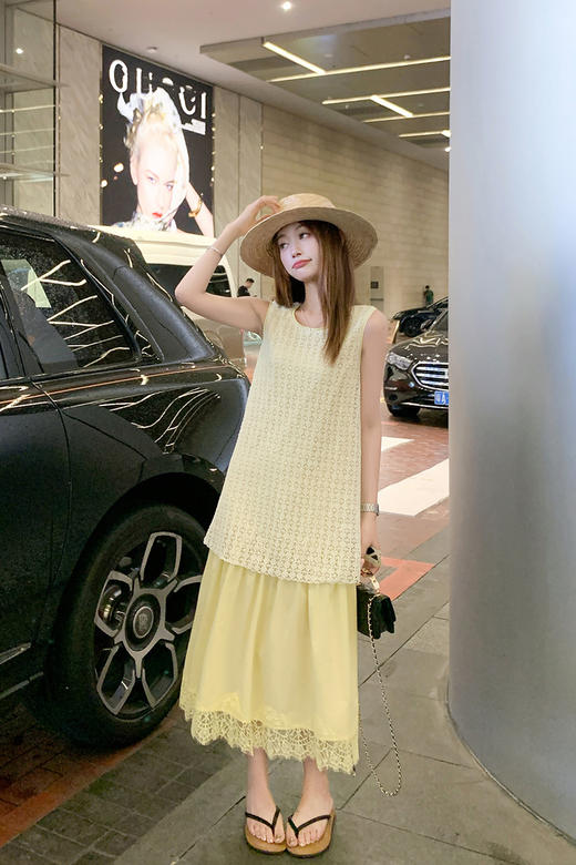 <曾小咸推荐>现货秒杀！微信超特价！假两件无袖连衣裙 日常259.99 立减150 秒杀109.99！ 商品图5