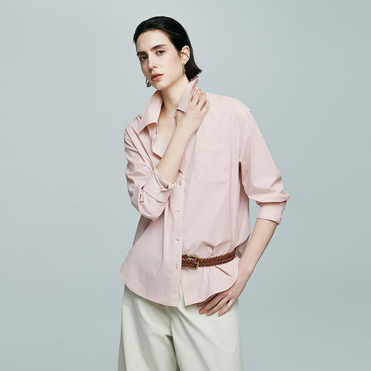 棉仓363604036-初棉25春夏新款浅兰紫色防晒衬衫女 商品图0