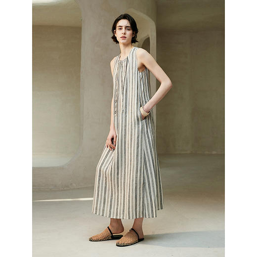 棉仓362616005-初棉A型雨露麻连衣裙 商品图4