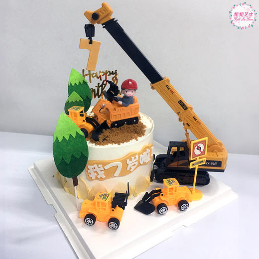 新款3D立体挖掘机蛋糕  | 机身可360°旋转，挂钩可上下伸缩，真实模拟挖掘场景 商品图2