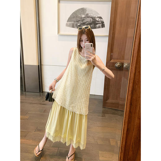 <曾小咸推荐>现货秒杀！微信超特价！假两件无袖连衣裙 日常259.99 立减150 秒杀109.99！ 商品图3