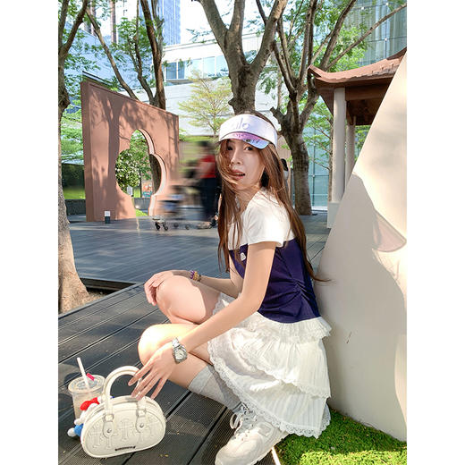 <曾小咸推荐>新品现货秒杀！卖完下架不再补 ！微信粉丝打折价！！撞色拼接短袖T恤 日常119.99/件 立减60 秒杀59.99/件！！ 商品图3