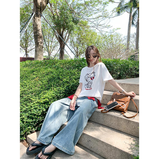 【129元任选2件】现货秒杀！卡通猫猫印花短袖T 商品图4