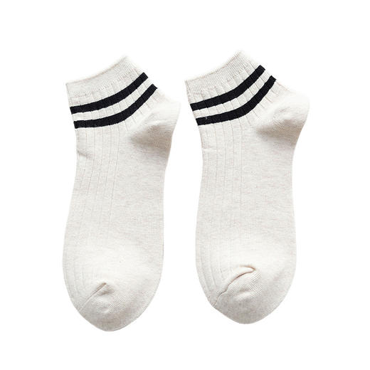 【男士双杠五分袜】男士双杠棉袜子精梳棉双针运动休闲袜四季短袜五分袜 商品图6