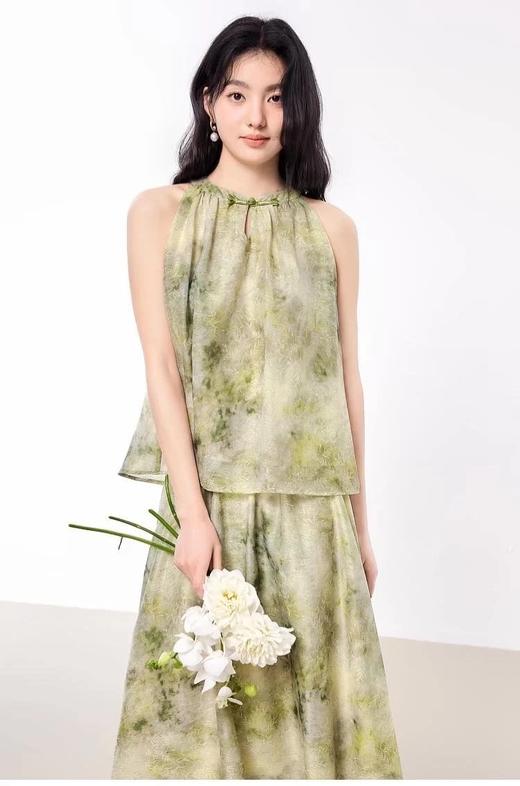 LPIUTY品牌直发！新中式桑蚕丝盘扣挂脖提花 上衣C1225035S/半裙C1225035Q 商品图10