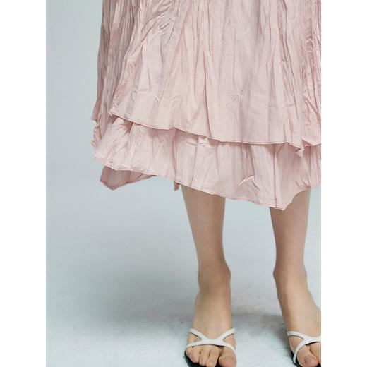 棉仓363617019-初棉不规则双层雪纺半身裙 商品图3