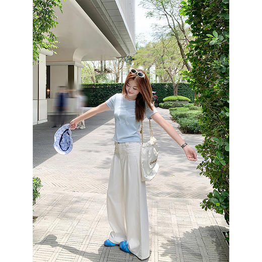 <曾小咸推荐>韩系蝴蝶结小众显瘦百搭短袖T恤 商品图2