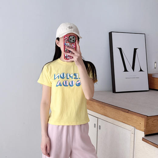 SPELLEDIT2025夏季新品柠檬汽水T恤复古甜酷风时尚印花修身上衣女 商品图5