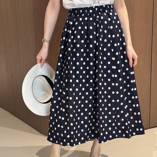 【预售7天】良木礼亚麻波点裙 商品图0