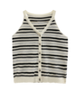 挂脖条纹针织背心开衫 商品缩略图0