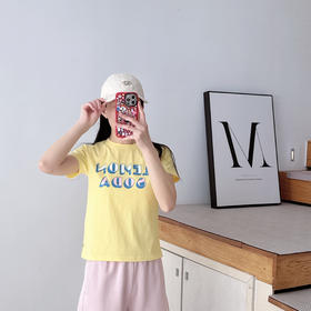 SPELLEDIT2025夏季新品柠檬汽水T恤复古甜酷风时尚印花修身上衣女