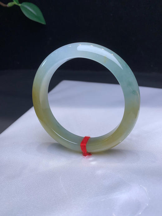 612831，54特色冰黄手镯，整体冰冰透透，底子均匀干净，局部还带了些蓝色调 商品图3
