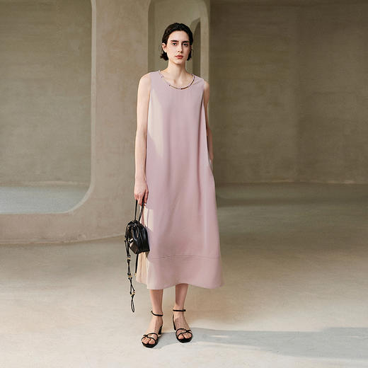 棉仓363616012-初棉简约风无袖背心连衣裙 商品图0