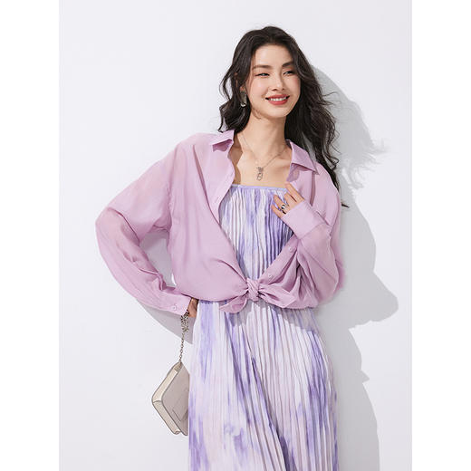 棉仓353604030-初棉多色防晒衬衫 商品图2