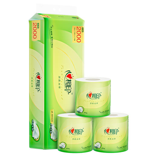 BT2610（提装散装随机发）心相印茶语经典200克10粒装四层茶叶压花卷筒卫生纸（提装散装随机发 商品图0