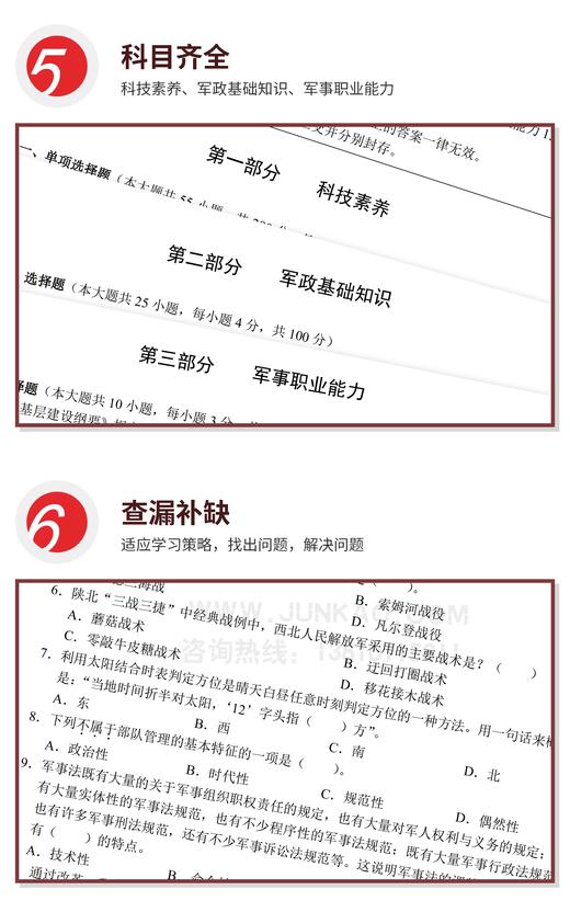 【士兵提干2025】崔爱功军考《本科士兵提干模拟试卷（五套）》大学生士兵提干 商品图4