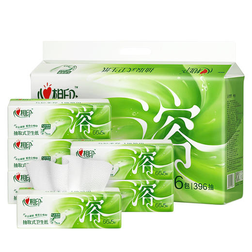 BDT1066（单提或散包混发）心相印66抽五层塑装抽取式卫生纸 商品图1