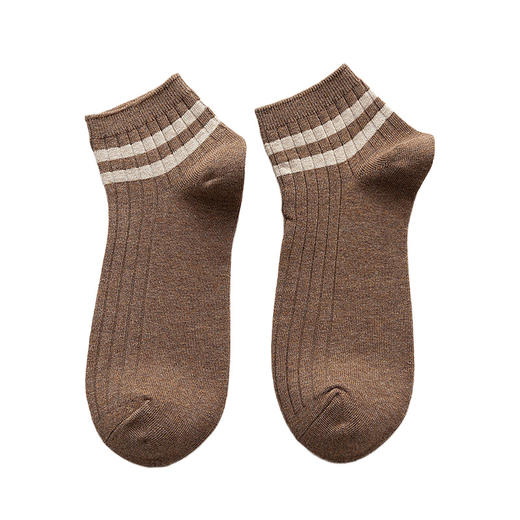 【男士双杠五分袜】男士双杠棉袜子精梳棉双针运动休闲袜四季短袜五分袜 商品图3