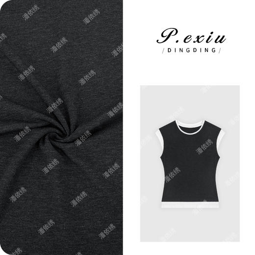 03-4潘依绣丁丁宠粉韩系设计感假两件撞色小飞袖T恤 WH00318 商品图0