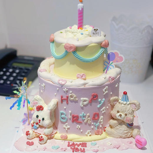 甜粉日记（需自提；奶油霜提前2天预定）蜡烛随机 商品图0