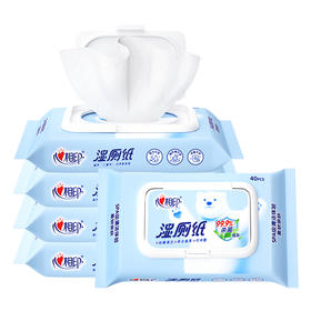 5XCY040（包装）心相印湿厕纸系列湿巾5包套装（新老包装随机发）