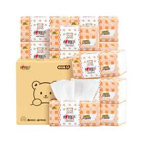 DT13100（电商箱装）心相印婴儿100抽18包装三层立体压花塑装面巾纸