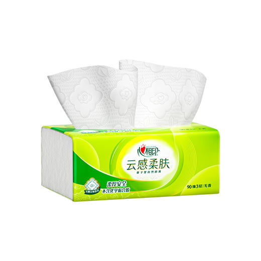 DT17090（箱装）心相印云感系列90抽18包三层立体压花塑装纸面巾箱装 商品图3