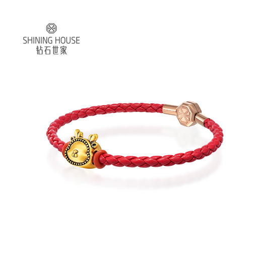 【定价黄金】【限时8折】【现货】钻石世家  生肖龙 宝宝龙 抱抱龙 足金黄金串珠吊坠（约0.79克±0.1克） 商品图2