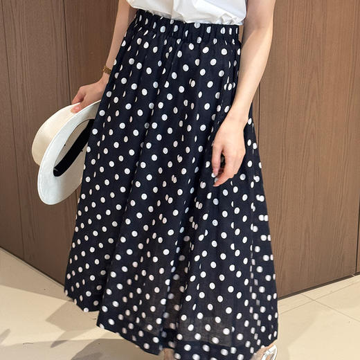 【预售7天】良木礼亚麻波点裙 商品图1