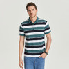 夏季男士短袖T恤高档条纹锦氨翻领polo衫  HLS-W2822012 商品缩略图1