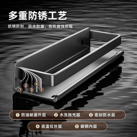 卫生间置物架免打孔浴室洗澡洗手间厕所洗漱台收纳架碳钢不生锈 商品图4