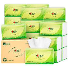 DT15150（箱装）心相印茶语丝享系列150抽*24包三层塑装纸面巾