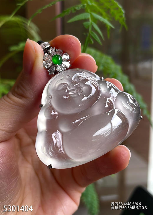 玻璃种佛公吊坠【5301404】具体价格微信咨询 商品图3