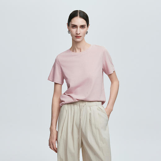 棉仓363601013-初棉时髦凉爽松弛感短袖T恤 商品图0