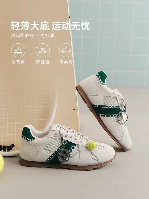 【沈月同款】TATA他她 啵啵德训鞋女网面运动鞋透气休闲阿甘鞋GQP02BM5 商品图1