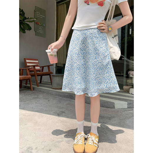 <曾小咸推荐>韩版温柔甜美鱼尾碎花半裙少女感 商品图1