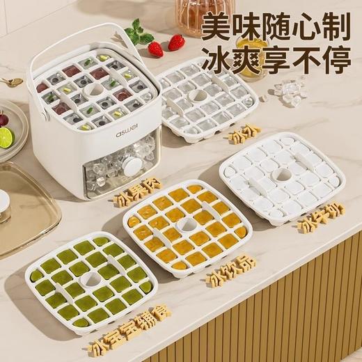 「夏日冰爽神器❄️48格一按脱冰，轻松制冷🔥让你的饮品瞬间满分！」冰块模具 食品级制冰盒 冻神器大容量冰箱储冰储存家用按压冰格 商品图2