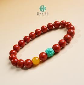 玉美人菲菲/南红单圈圆珠手串约8-9mm 商品图0