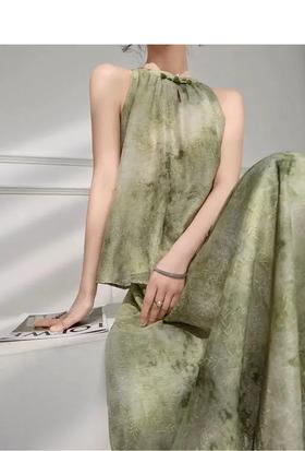 LPIUTY品牌直发！新中式桑蚕丝盘扣挂脖提花 上衣C1225035S/半裙C1225035Q