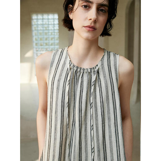 棉仓362616005-初棉A型雨露麻连衣裙 商品图2