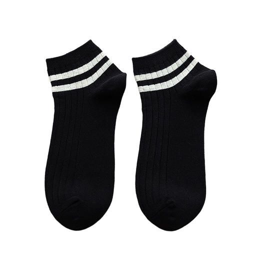 【男士双杠五分袜】男士双杠棉袜子精梳棉双针运动休闲袜四季短袜五分袜 商品图5