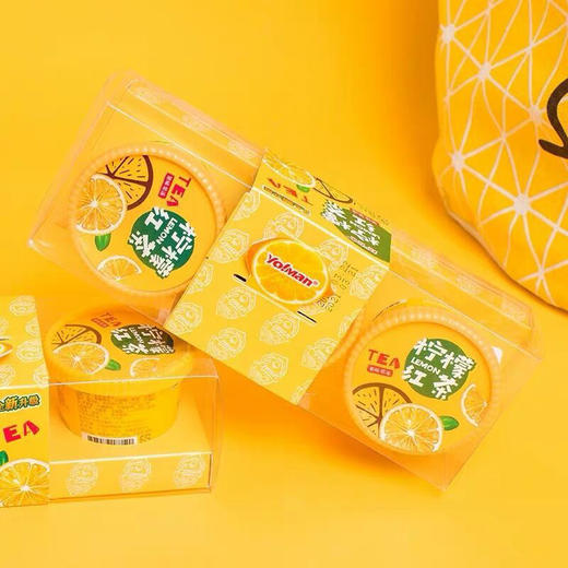 经典味柠檬红茶果味珍珠果冻盒装3杯布丁 商品图2